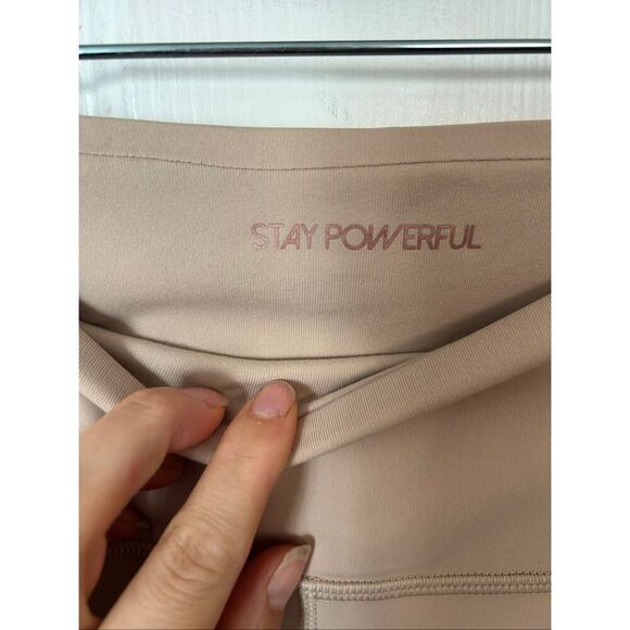 Calia Pants Women Small Beige Nude Sculpt Stirrup Leggings Workout Athleisure - Picture 3 of 7